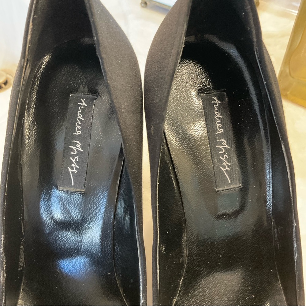 SOLD - Andrea Pfister sequin pumps, black, pointed toe, made in Italy, Sz 39/8.5 - Picture 3 of 13
